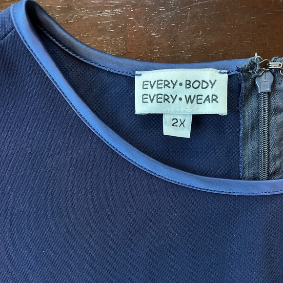 Every Body Every Wear Fit n Flare Layered Asymmetrical Skirt Sleeveless Dress 2X - Picture 3 of 7